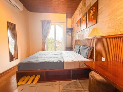 Chambre double avec salle de bains privative — La Casa Di Dicembre 35 Xuân Diệu